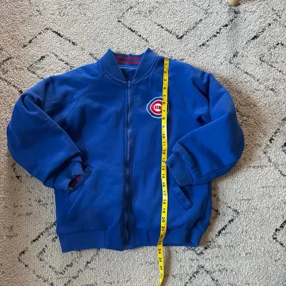 Youth Majestic Chicago Cubs Baseball Jacket Reversible Size 10-12 - Picture 10 of 11
